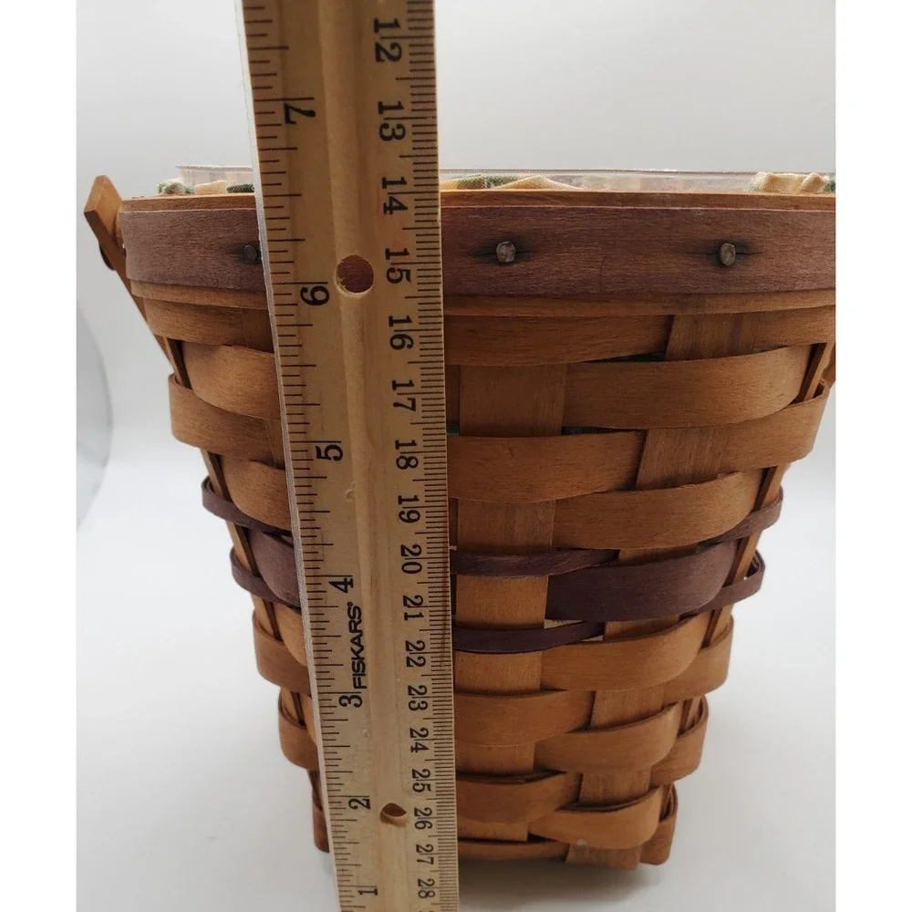 Longaberger 1994 Lilac Handled Basket w/Fabric Liner & Protector 6.5